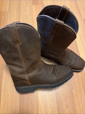 Cabela's Brown Leather Pull-On Work Boots